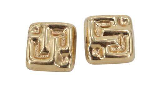 14k Gold Earrings - Gross 8.8 g.