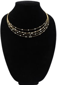 14k Gold and Pearl Necklace - Gross 14.9 g.