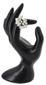 Tested 14k Gold And Freshwater Pearl Ring - Gross 7 g.