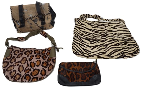(4) Animal Print Bags