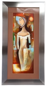 Juan Cotrino (Born 1968) Colombian/American, Abstract Mixed Media Portrait