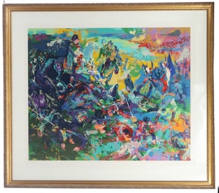 LeRoy Neiman (1926-2012) American, HC Abstract Expressionist Serigraph Print "Napoleon at Waterloo"