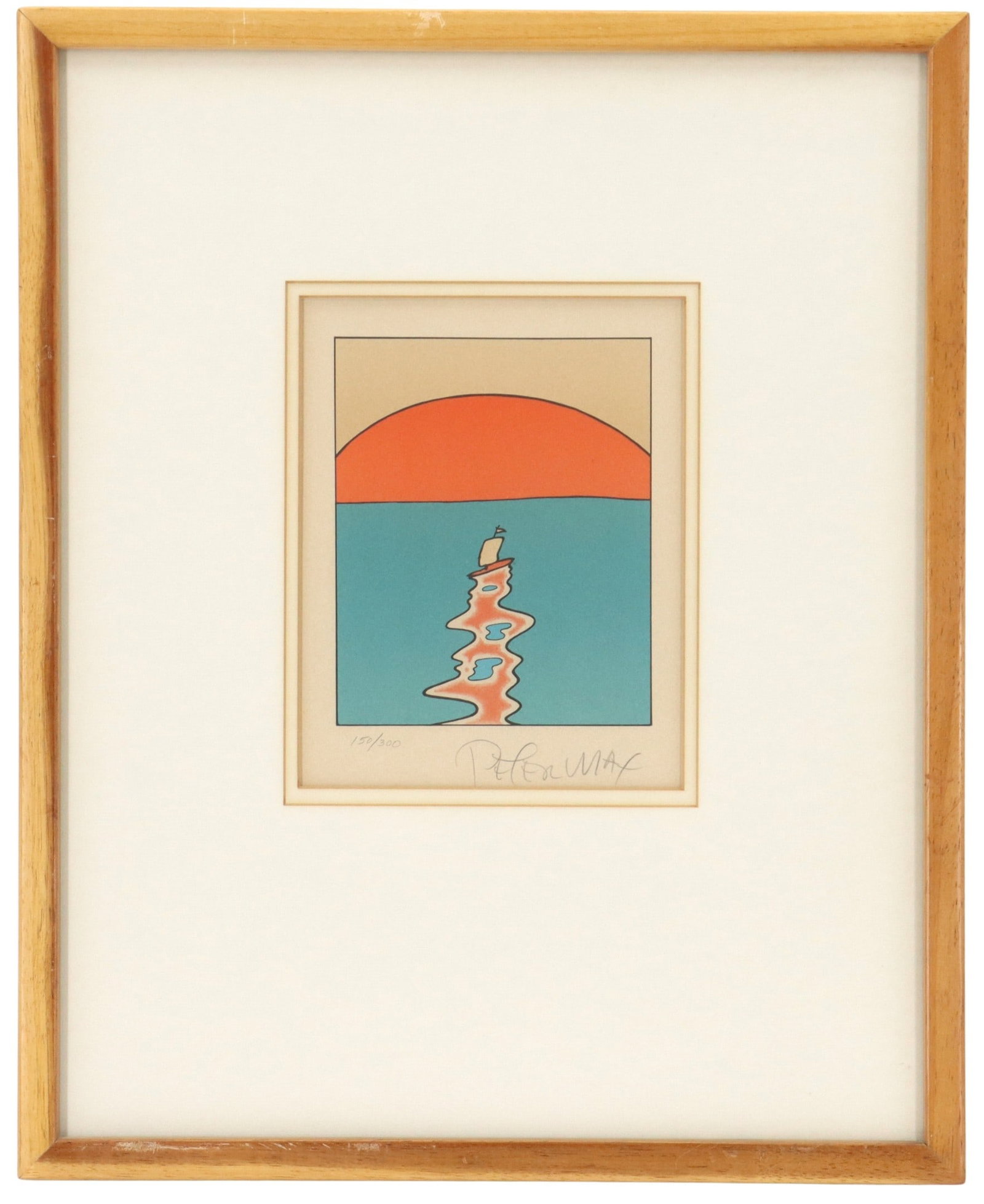 Peter Max (Born 1937) American, Lithograph "Orange Sailboat" (1 of 10)