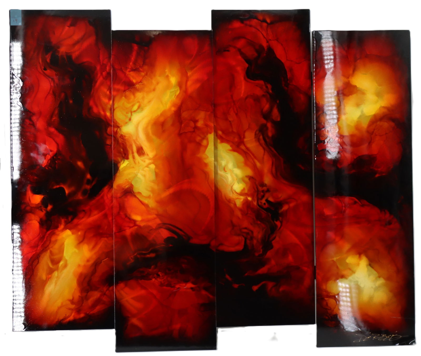 Chris DeRubeis (Born 1978) American, Original Mixed Media on Metal Wall Art (1 of 12)