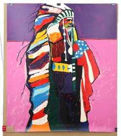 Malcolm Furlow (1946-2023) American, Signed and Numbered "American Warrior" Serigraph