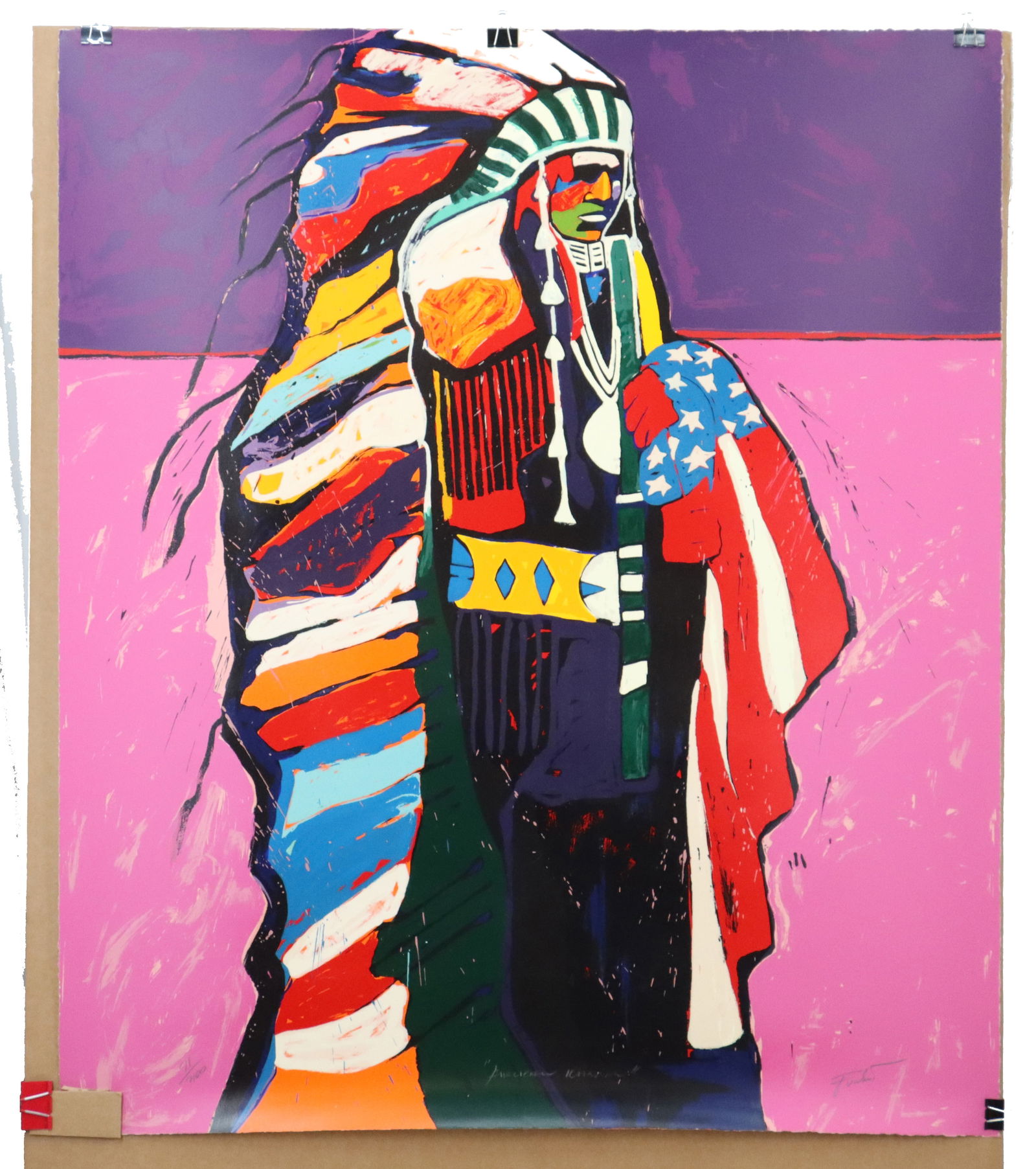 Malcolm Furlow (1946-2023) American, Signed and Numbered "American Warrior" Serigraph (1 of 11)