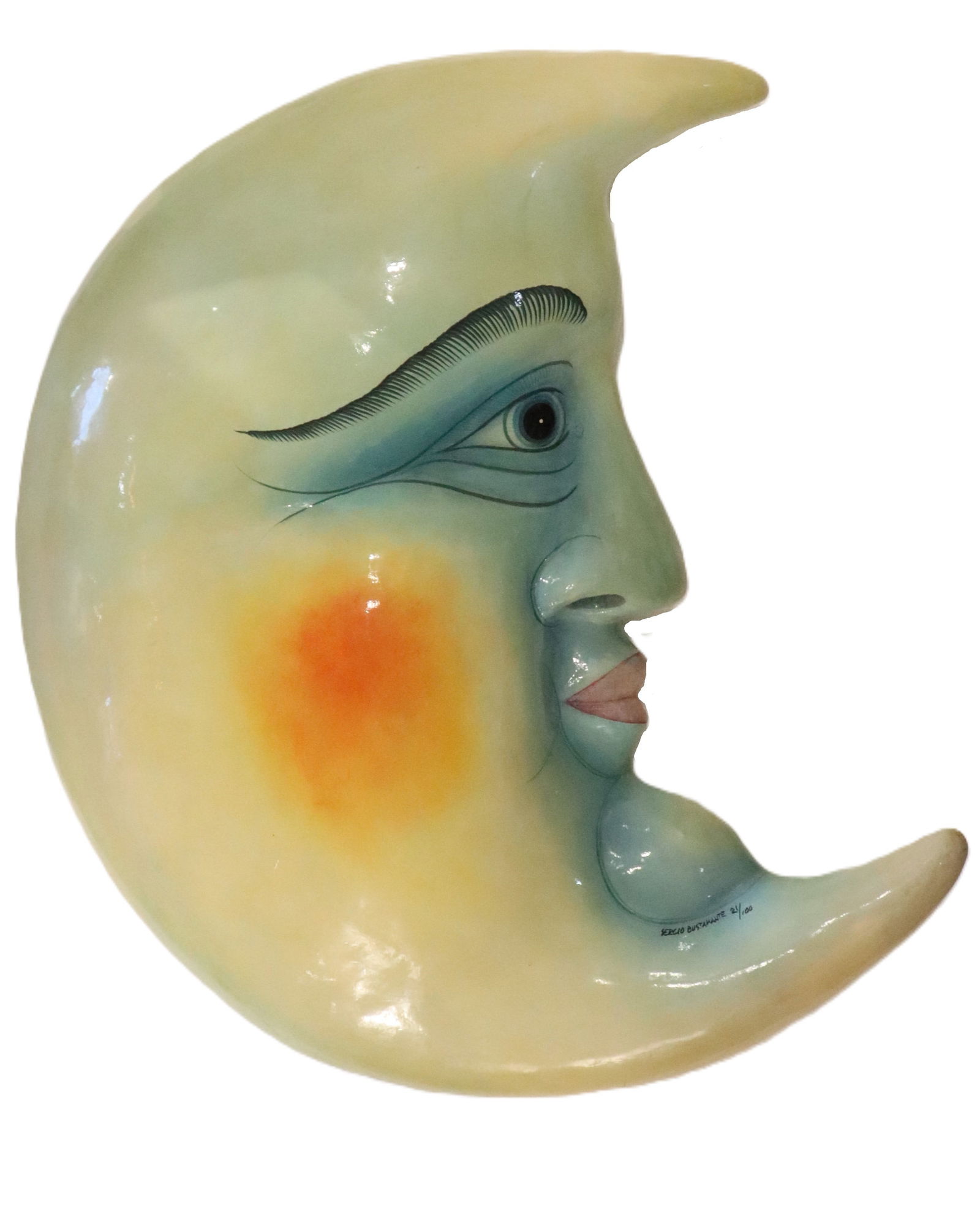 Sergio Bustamante (Born 1949) Mexican, Papier Mache "Half Moon" (1 of 20)