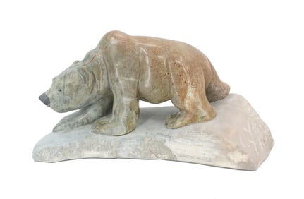 Tom Lamont (Born 1949) Canadian, Polar Bear Soapstone Sculpture