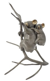 Loet Vanderveen (1921-2015) Dutch, Bronze Koala and Baby Sculpture