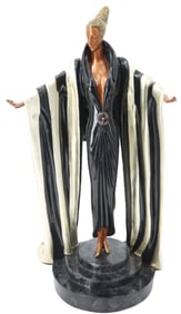Erte (1892-1990) Russian/French, 1990 Artists Proof Figural "Monaco" Bronze Sculpture