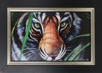 Craig Tracy (Born 1967) American, Signed and Numbered Bodypainting Serigraph on Canvas