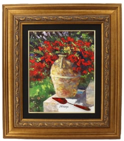 Howard Behrens (1933-2014) American, Palette Knife Study Mixed Media on Canvas