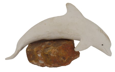 John Perry (Born 1945) American, Resin and Burled Wood Dolphin Sculpture