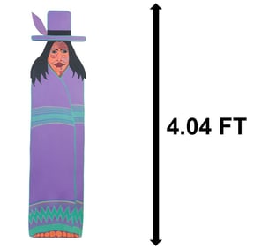 J. Gibson Native American, Mixed Media Figural Wall Sculpture