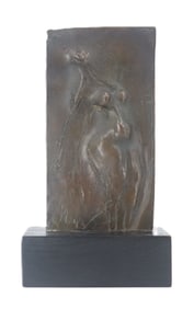 Louis Mendez (1929–2012) American, Bronze "Nude" Figural Relief Sculpture