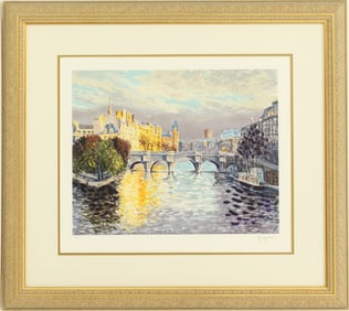 Alain Ragaru (Born 1949) French, "Le Pont Neuf" Signed Artists Proof Lithograph