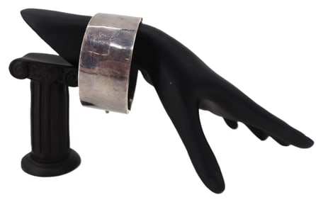 Marked Mexican Silver Bangle - Gross 3.610 ozt.