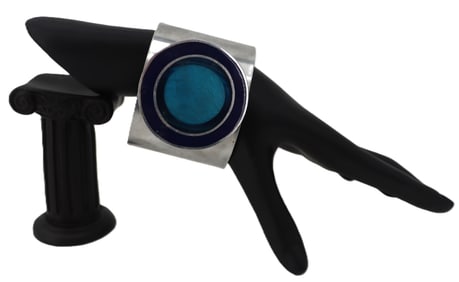Silver and Glass Cuff - Gross 1.0 ozt.