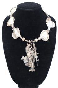 Sterling Silver Aquatic Themed Necklace - Gross 6.070 ozt.
