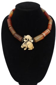Bone and Hardstone Necklace