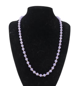 Lavender Jade Bead Necklace