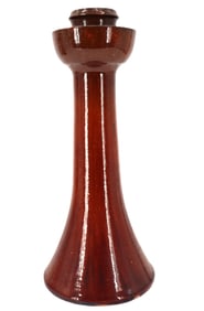 Ben Owen Sr. (1904-1983) American, Seagrove Pottery Glazed Sculpted Candlestick