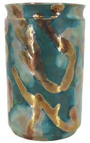Paul J. Katrich (Born 1966) American, Luster Ceramic Cylinder Vase
