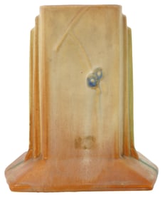 Roseville Pottery Vintage 1928 Art Deco Futura Tombstone Pillow Vase