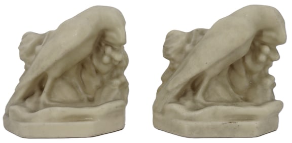 Pair of Rookwood Pottery Ceramic Bird Bookends