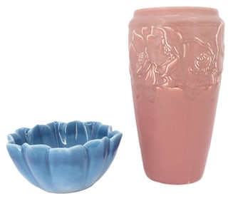 (2) Rookwood Pottery Pieces, Vase and Bowl