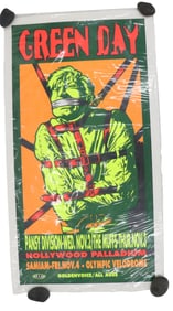 Jim Evans/TAZ (Born 1950s) American, Signed and Numbered Green Day 1994 Concert Poster