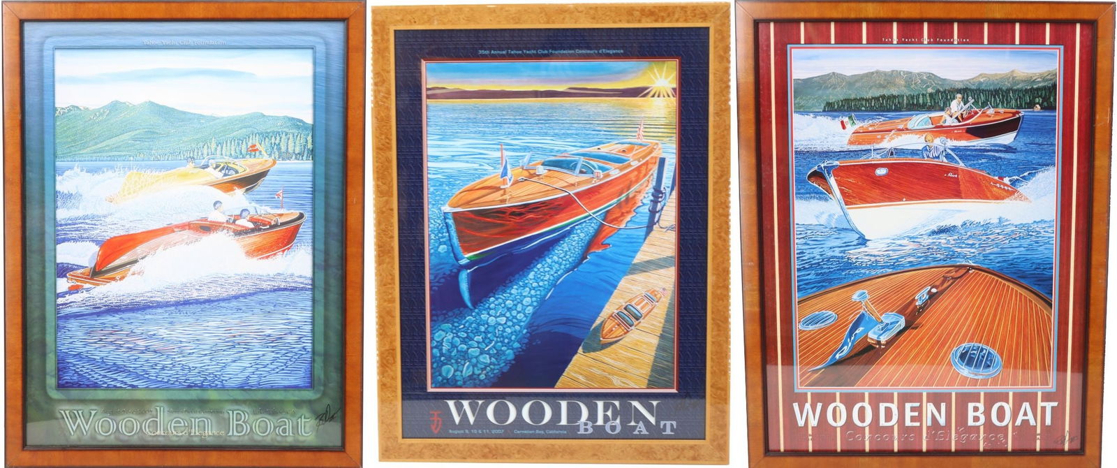 Three Wooden Boat Posters by Ron Dryer and Two Others (1 of 20)
