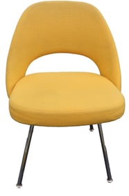 Eero Saarinen (1910-1961) American, Knoll Yellow Upholstery Executive Side Chair