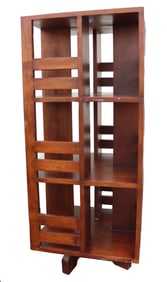 Possibly Danish Modern Wood Revolving Bookcase