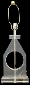 Karl Springer (1931-1991) German/American, Lucite Lamp with Original Cord and Finial