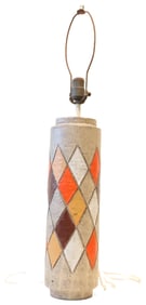 Mid Century Ceramic Aldo Londi / Bitossi Harlequin Lamp