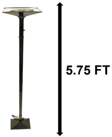 New Society Black Torchere Floor Lamp With Dimmer