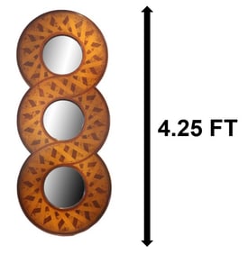 Tri-Convex Triple Mirror in Vietnamese Wood from Theodore Alexander