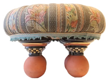 MacKenzie-Childs Florentine Tuffet / Ottoman