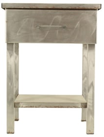 Steelcase Small Brushed Metal Nightstand