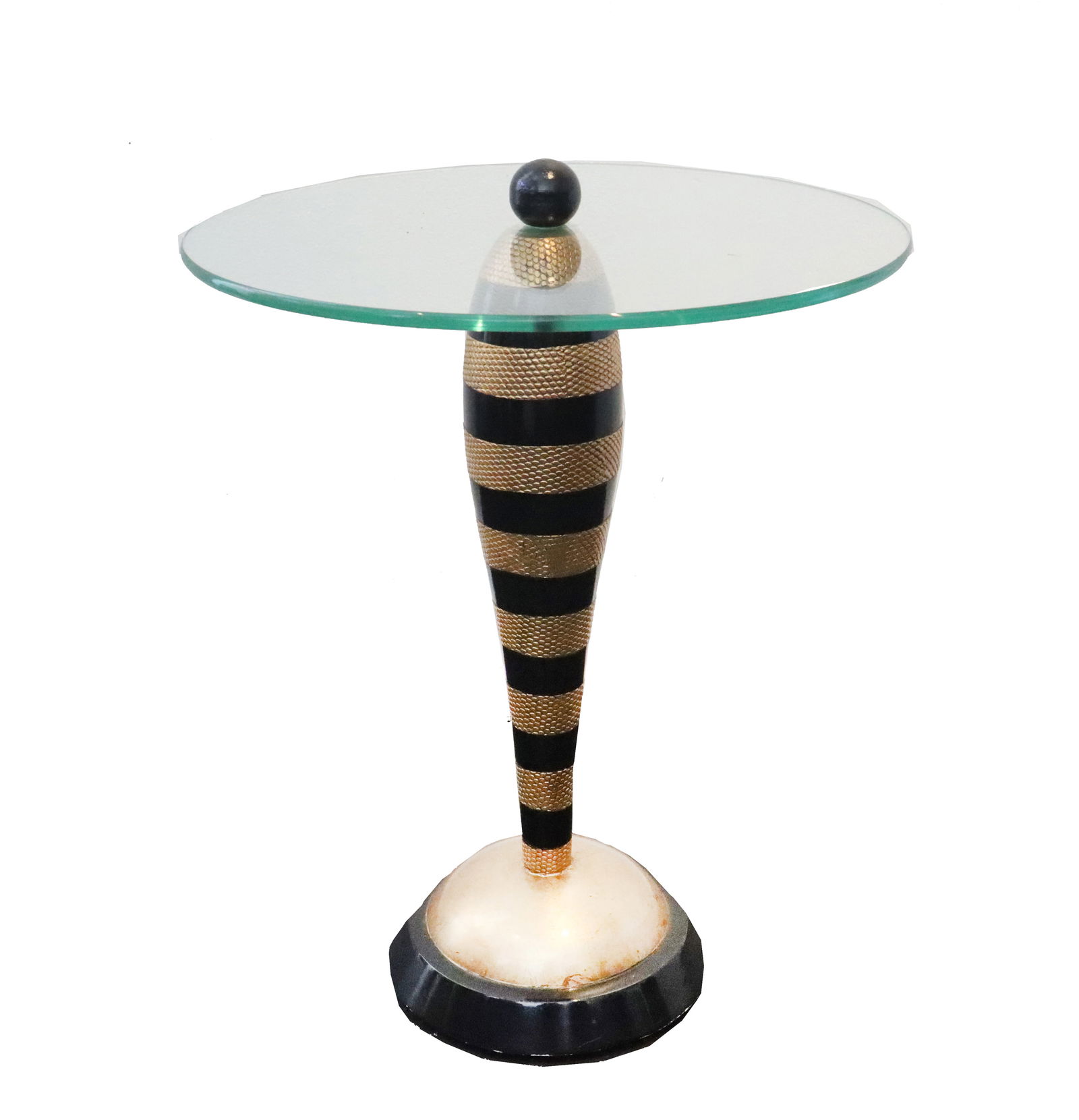 Unique Accent Table With Round Glass Top (1 of 16)