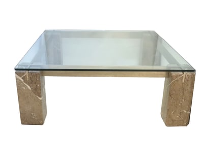 Renato Polidori Coffee Table With Marble Supports
