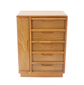 Mid Century Modern Wooden Vanity Top Jewelry Box
