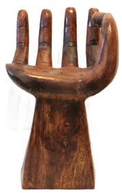 In the Style of Pedro Friedeberg (Born 1936) Mexican, Wooden Hand Chair Sculpture