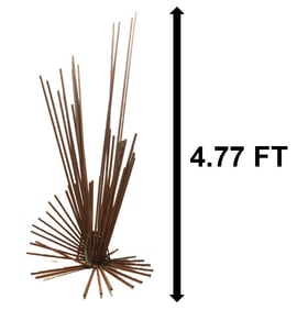 Mid Century Modern Brutalist Metal Rod Lamp