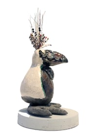 Aletha Rector (Born 1936) American, Abstract Multi-Part Bird Clay Sculpture