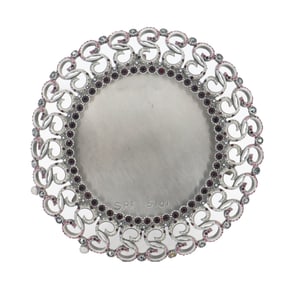 Jay Strongwater (Born 1960) American, Circular Metal and Jeweled Picture Frame