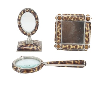 Jay Strongwater (Born 1960) American, Desk Set - Two Frames and a Magnifying Glass