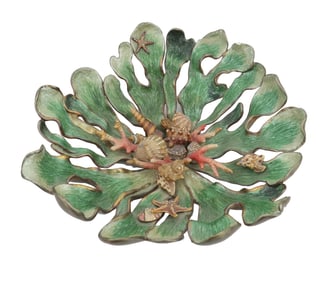 Jay Strongwater (Born 1960) American, Enameled Metal Bowl with Original Packaging