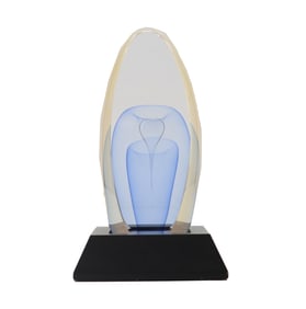 Ed Kachurik (Born 1957) Art Glass Sculpture Signed and Dated "2007"